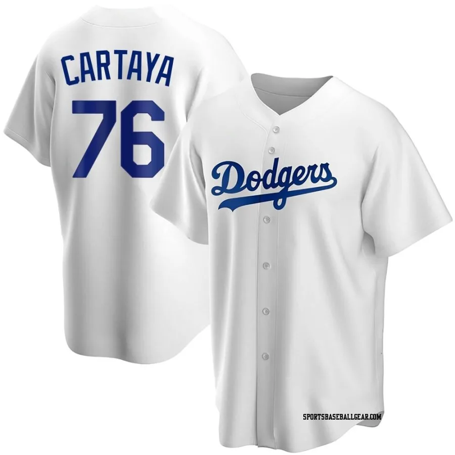 Diego Cartaya Men's Los Angeles Dodgers White Replica Home Jersey