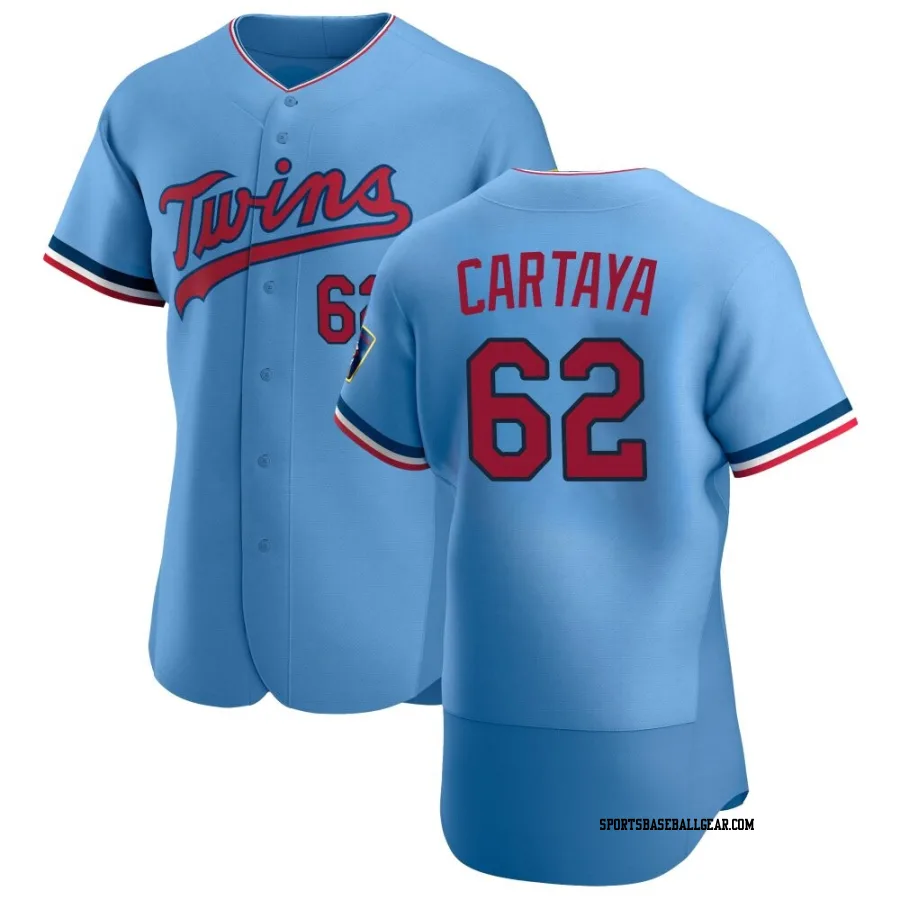 Diego Cartaya Men's Minnesota Twins Light Blue Authentic Alternate Jersey