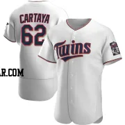 Diego Cartaya Men's Minnesota Twins White Authentic Home Jersey