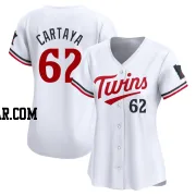 Diego Cartaya Women's Minnesota Twins White Limited Home Jersey