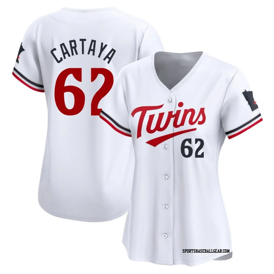 Diego Cartaya Women's Minnesota Twins White Limited Home Jersey