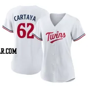 Diego Cartaya Women's Minnesota Twins White Replica Home Jersey