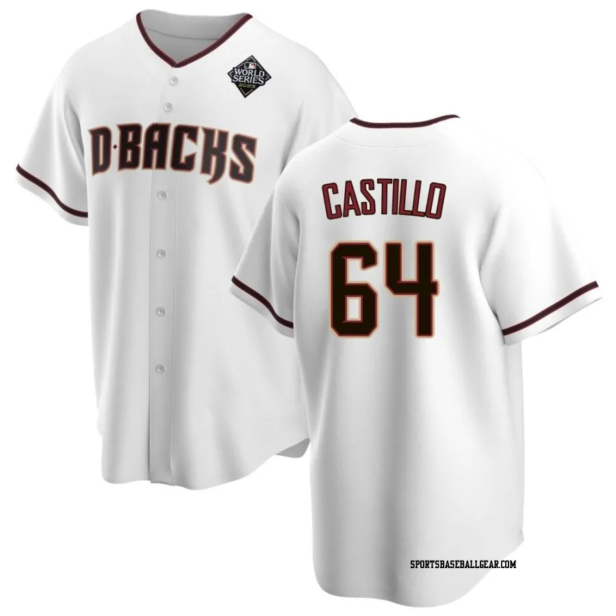 Diego Castillo Men's Arizona Diamondbacks White Replica Home 2023 World Series Jersey