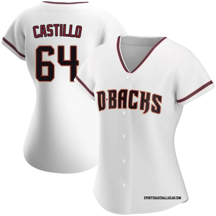 Diego Castillo Women's Arizona Diamondbacks White Replica Home Jersey