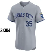 Diego Hernandez Men's Kansas City Royals Gray Elite Road Jersey