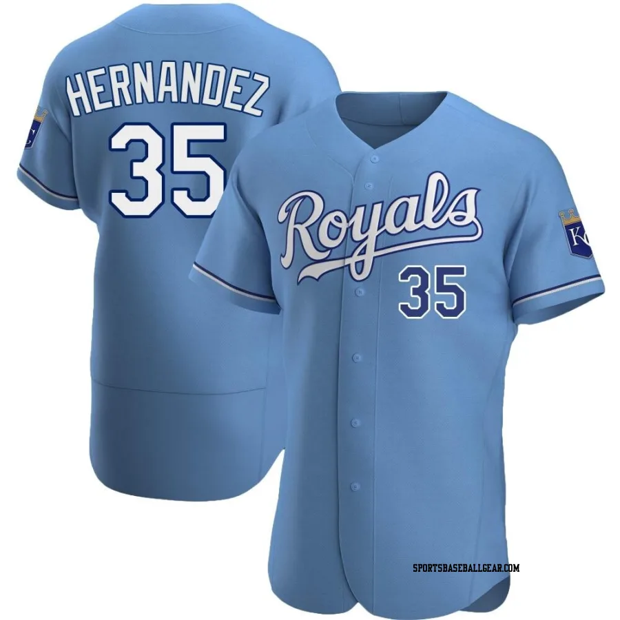 Diego Hernandez Men's Kansas City Royals Light Blue Authentic Alternate Jersey