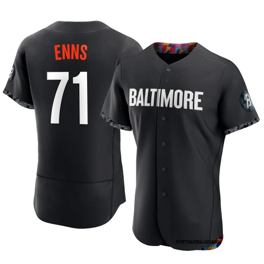 Dietrich Enns Men's Baltimore Orioles Black Authentic 2023 City Connect Jersey