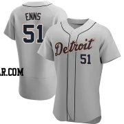 Dietrich Enns Men's Detroit Tigers Gray Authentic Road Jersey