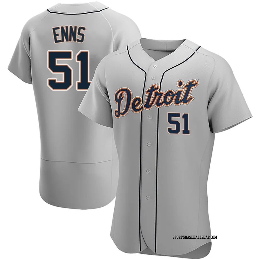 Dietrich Enns Men's Detroit Tigers Gray Authentic Road Jersey