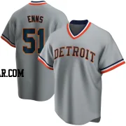 Dietrich Enns Men's Detroit Tigers Gray Road Cooperstown Collection Jersey