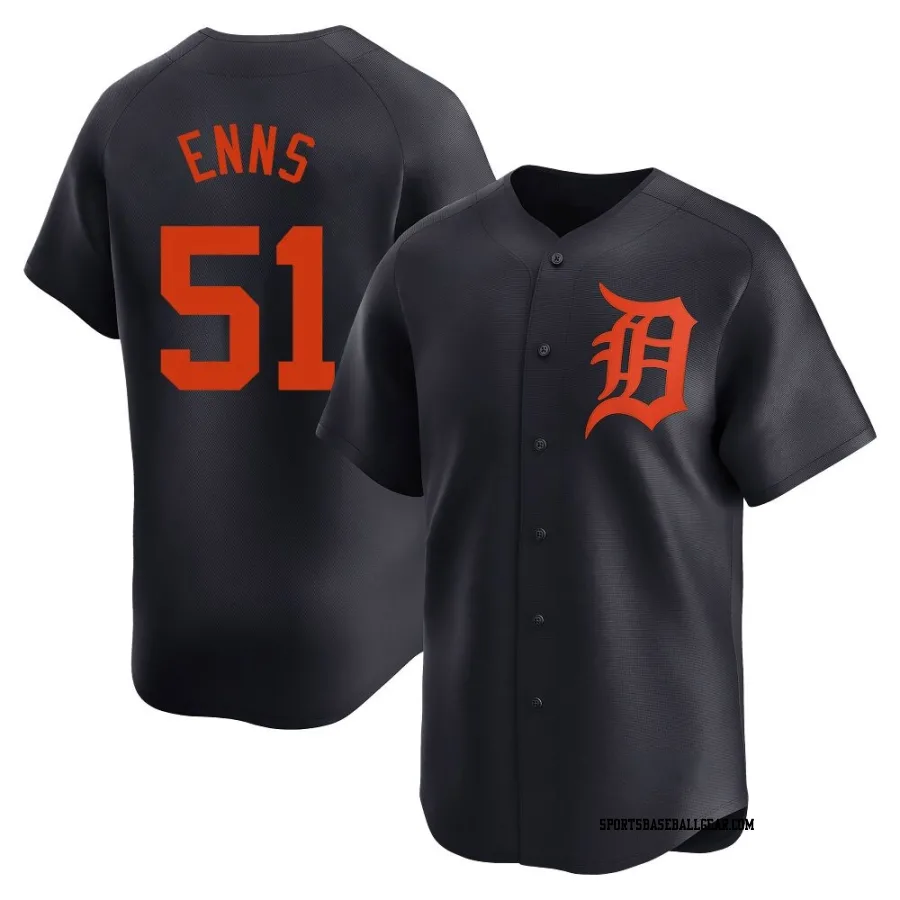 Dietrich Enns Men's Detroit Tigers Navy Limited Alternate Jersey