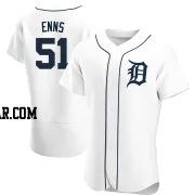 Dietrich Enns Men's Detroit Tigers White Authentic Home Jersey