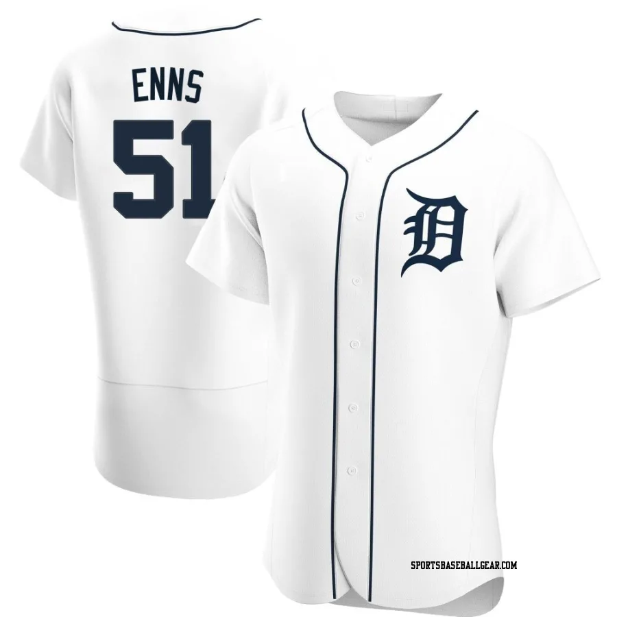 Dietrich Enns Men's Detroit Tigers White Authentic Home Jersey