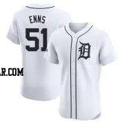 Dietrich Enns Men's Detroit Tigers White Elite Home Patch Jersey