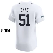 Dietrich Enns Men's Detroit Tigers White Elite Home Patch Jersey