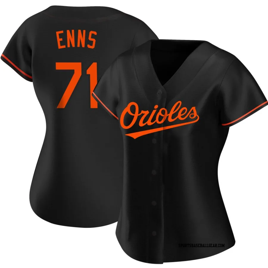 Dietrich Enns Women's Baltimore Orioles Black Authentic Alternate Jersey