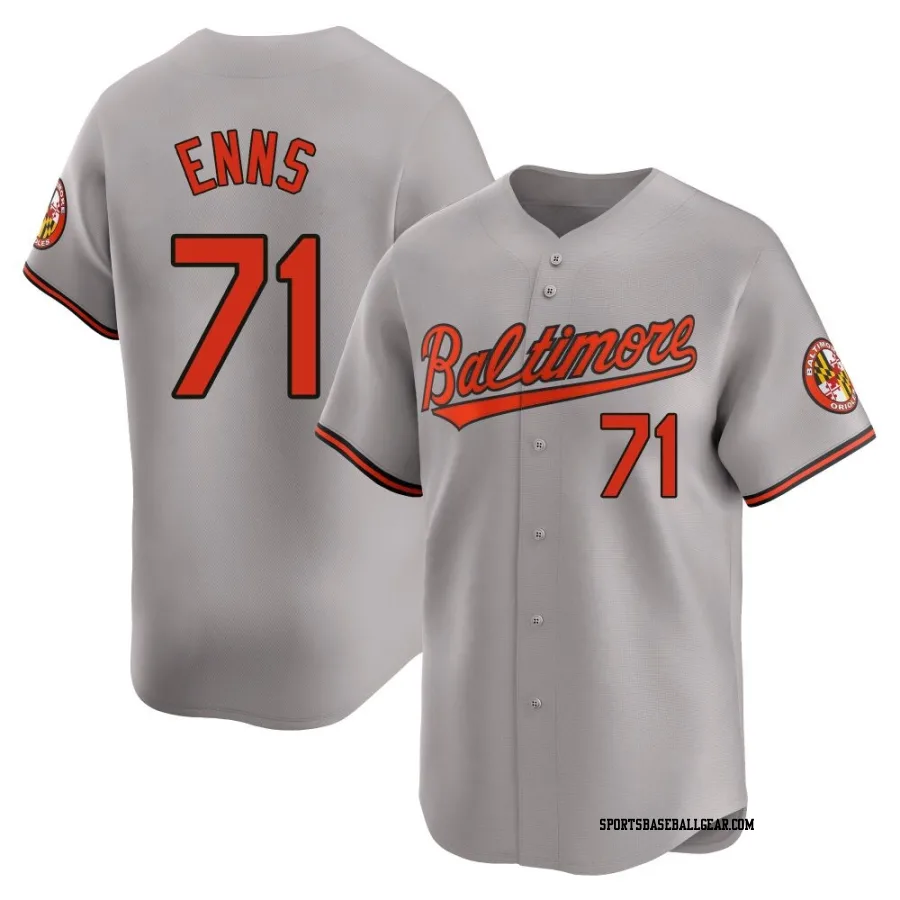 Dietrich Enns Youth Baltimore Orioles Gray Limited Road Jersey