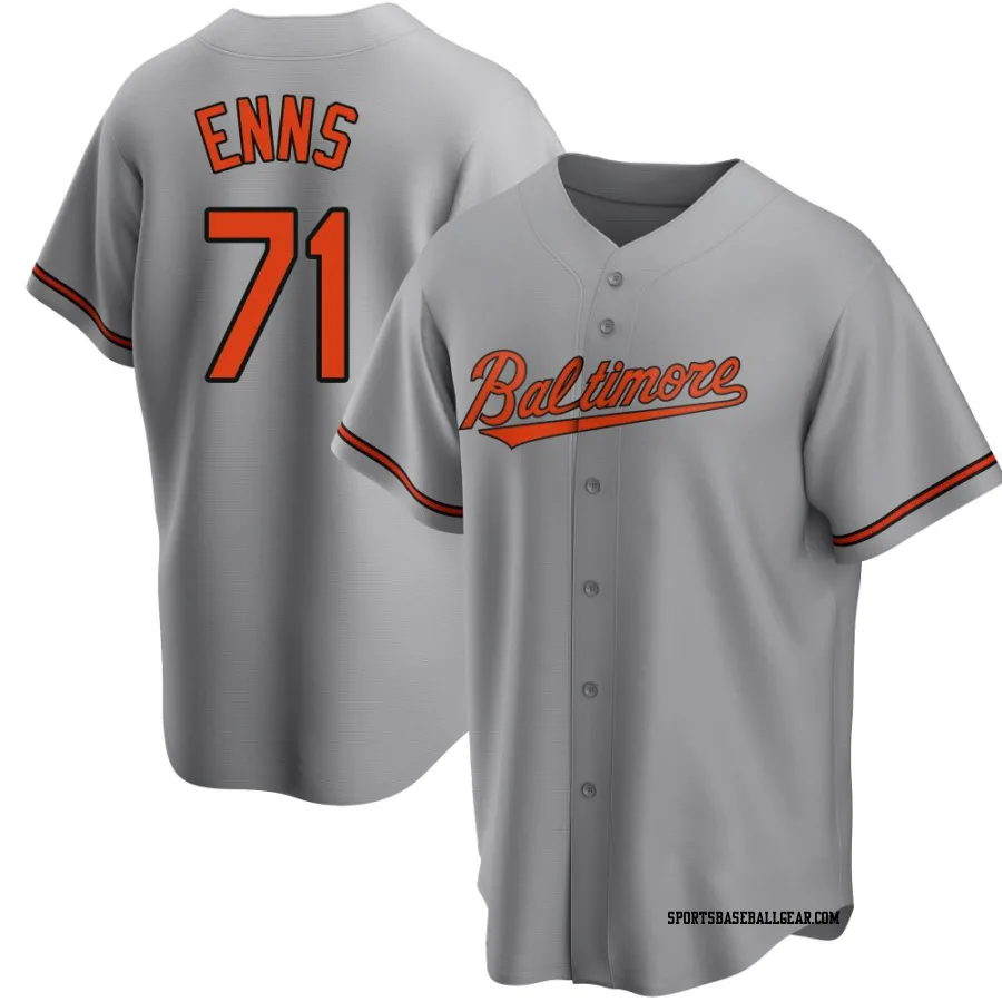 Dietrich Enns Youth Baltimore Orioles Gray Replica Road Jersey