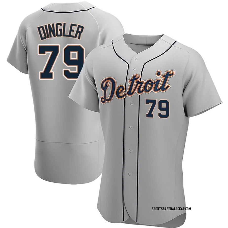 Dillon Dingler Men's Detroit Tigers Gray Authentic Road Jersey