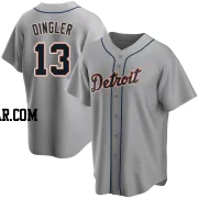 Dillon Dingler Men's Detroit Tigers Gray Replica Road Jersey