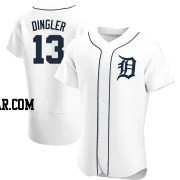 Dillon Dingler Men's Detroit Tigers White Authentic Home Jersey