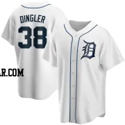 Dillon Dingler Men's Detroit Tigers White Replica Home Jersey