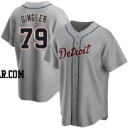 Dillon Dingler Youth Detroit Tigers Gray Replica Road Jersey