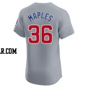 Dillon Maples Men's Chicago Cubs Gray Elite Road Jersey