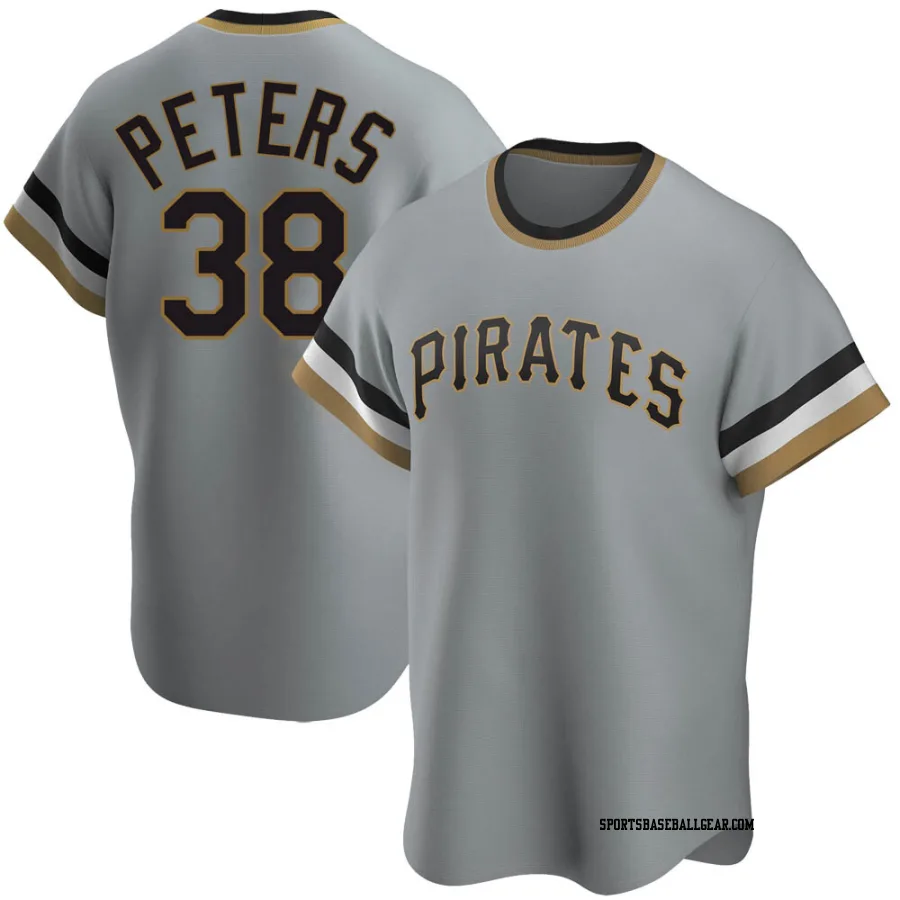 Dillon Peters Youth Pittsburgh Pirates Gray Replica Road Cooperstown Collection Jersey