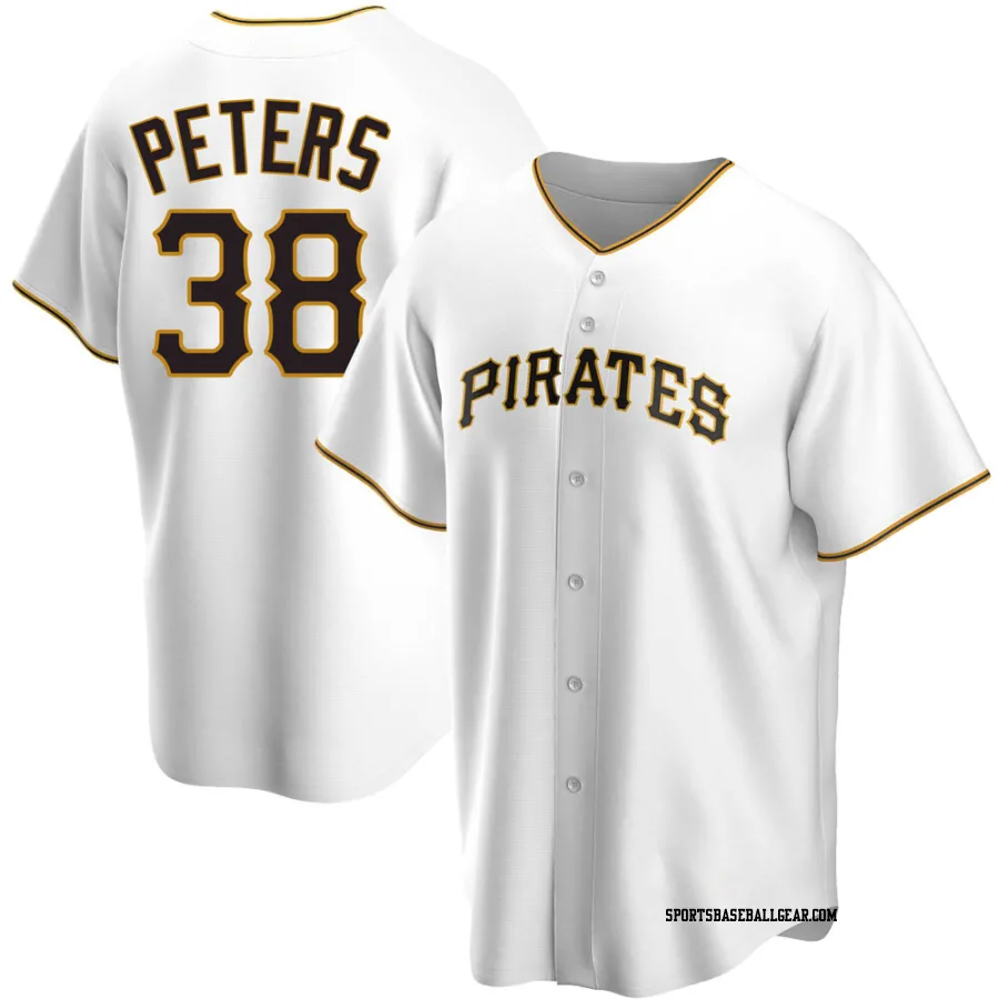 Dillon Peters Youth Pittsburgh Pirates White Replica Home Jersey