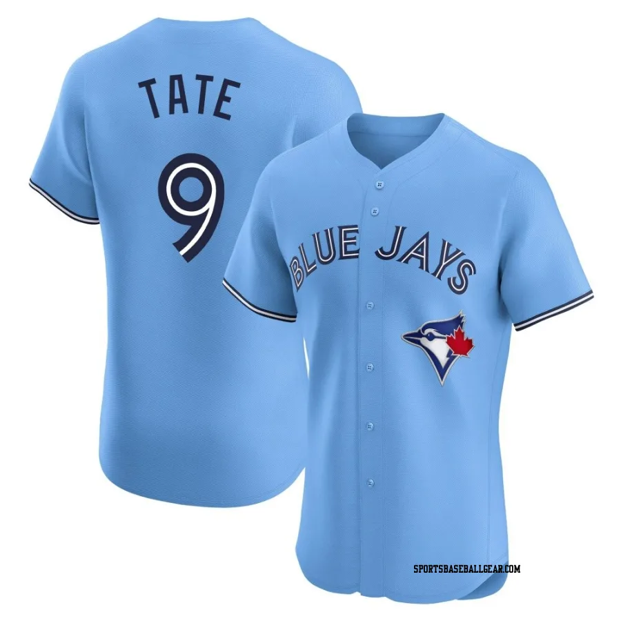 Dillon Tate Men's Toronto Blue Jays Blue Elite Powder Alternate Jersey