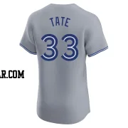Dillon Tate Men's Toronto Blue Jays Gray Elite Road Jersey