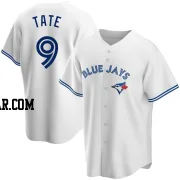 Dillon Tate Men's Toronto Blue Jays White Replica Home Jersey