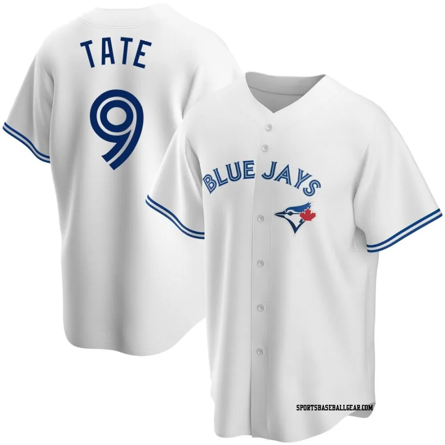 Dillon Tate Men's Toronto Blue Jays White Replica Home Jersey