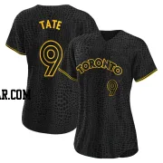 Dillon Tate Women's Toronto Blue Jays Black Replica Snake Skin City Jersey
