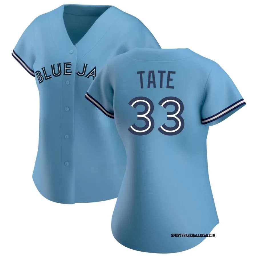 Dillon Tate Women's Toronto Blue Jays Blue Replica Jersey