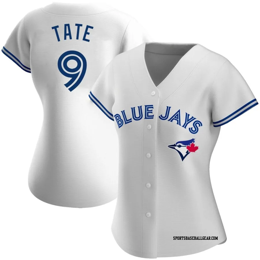 Dillon Tate Women's Toronto Blue Jays White Replica Home Jersey