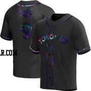 Dillon Tate Youth Toronto Blue Jays Black Holographic Replica Alternate Jersey