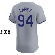 Dinelson Lamet Men's Los Angeles Dodgers Gray Elite Road Jersey