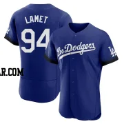 Dinelson Lamet Men's Los Angeles Dodgers Royal Authentic 2021 City Connect Jersey