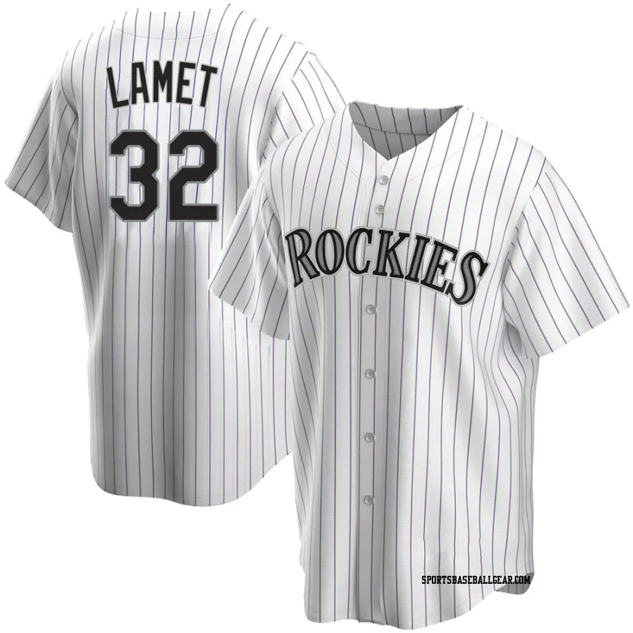 Dinelson Lamet Youth Colorado Rockies White Replica Home Jersey
