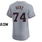 DJ Herz Men's Washington Nationals Gray Elite Road Jersey
