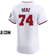 DJ Herz Men's Washington Nationals White Elite Home Jersey