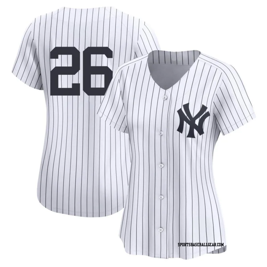 DJ LeMahieu Women's New York Yankees White Limited Yankee Home 2nd Jersey