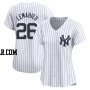 DJ LeMahieu Women's New York Yankees White Limited Yankee Home Jersey