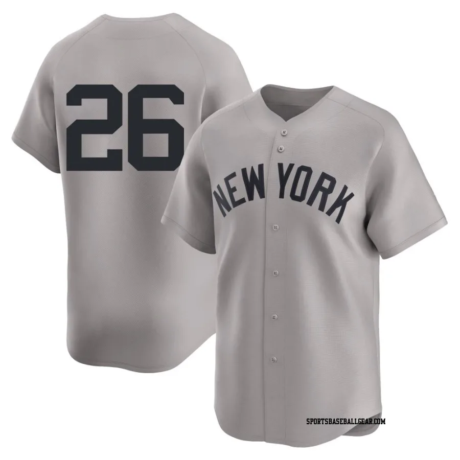 DJ LeMahieu Youth New York Yankees Gray Limited Away 2nd Jersey