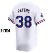 DJ Peters Men's Texas Rangers Gold Limited White 2024 Collection Jersey
