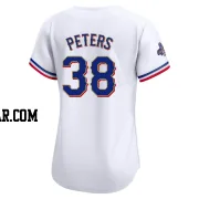 DJ Peters Women's Texas Rangers Gold Limited White 2024 Collection Jersey