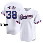 DJ Peters Youth Texas Rangers Gold Limited White 2024 Collection Jersey