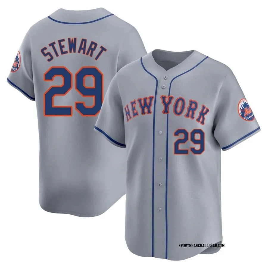 DJ Stewart Youth New York Mets Gray Limited Away Jersey